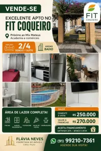 Apartamento com 3 Quartos à venda, 74m² no Levilândia, Ananindeua