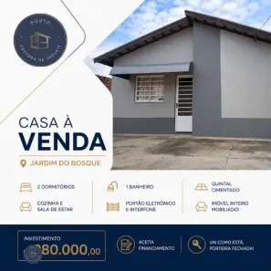 Casa com 2 Quartos à venda, 50m² no Residencial Jardim do Bosque, Botucatu
