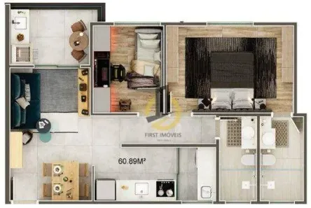 Apartamento com 2 Quartos à venda, 61m² no Nova Petrópolis, São Bernardo do Campo