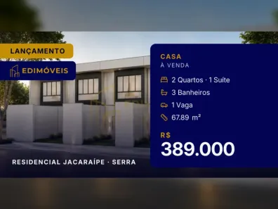 Casa com 2 Quartos à venda, 67m² no Residencial Jacaraípe, Serra