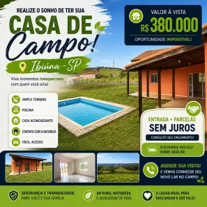 Casa com 2 Quartos à venda, 600m² no Recreio Topázio (Caucaia do Alto), Cotia