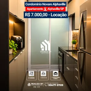 Apartamento com 2 Quartos para alugar, 70m² no Melville Empresarial I e II, Barueri