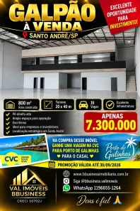 Galpão/Depósito/Armazém à venda, 800m² no Vila Valparaíso, Santo André