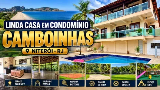 Casa de Condomínio com 4 Quartos à venda, 460m² no Camboinhas, Niterói