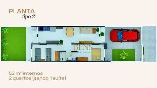 Casa com 2 Quartos à venda, 53m² no Serrotão, Campina Grande