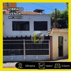 Sobrado com 3 Quartos à venda, 164m² no Olímpico, São Caetano do Sul