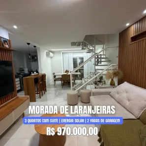Casa de Condomínio com 3 Quartos à venda, 120m² no Morada de Laranjeiras, Serra