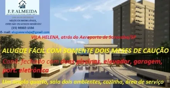 Apartamento com 1 Quarto para alugar, 49m² no Vila Helena, Sorocaba