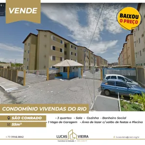 Apartamento com 3 Quartos à venda, 55m² no São Conrado, Aracaju
