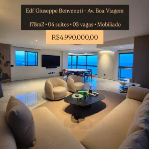 Apartamento com 4 Quartos à venda, 176m² no Pina, Recife