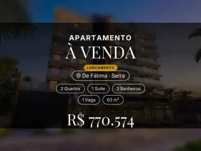 Apartamento com 2 Quartos à venda, 63m² no de Fátima, Serra