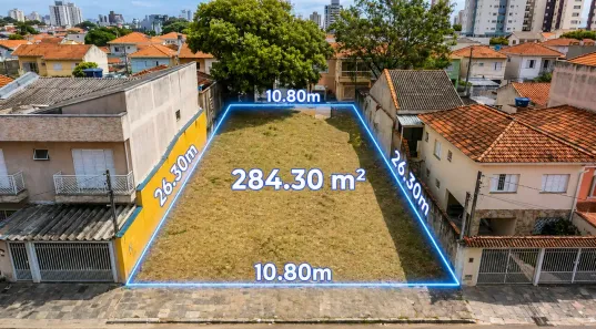 Lote/Terreno à venda, 284m² no Fundação, São Caetano do Sul