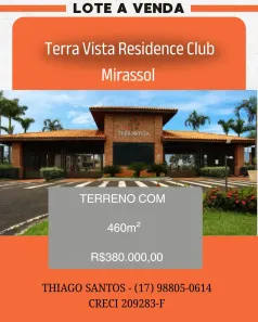 Lote/Terreno à venda, 460m² no Terravista Residence Club, Mirassol