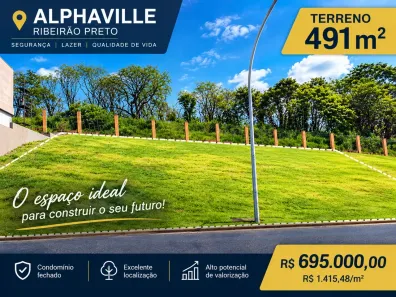 Lote/Terreno à venda, 491m² no Residencial e Empresarial Alphaville, Ribeirão Preto
