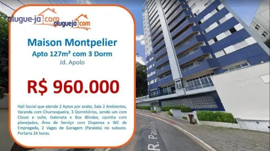 Apartamento com 3 Quartos à venda, 127m² no Jardim Apolo II, São José dos Campos