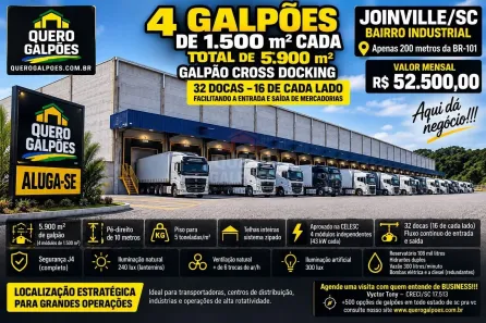 Galpão/Depósito/Armazém para alugar, 5900m² no Pirabeiraba (Pirabeiraba), Joinville
