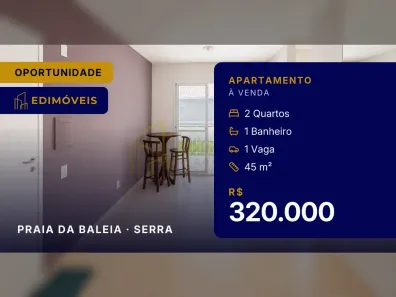 Apartamento com 2 Quartos à venda, 45m² no Praia da Baleia, Serra