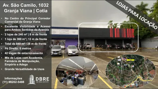 Ponto Comercial para alugar, 840m² no Granja Viana, Cotia