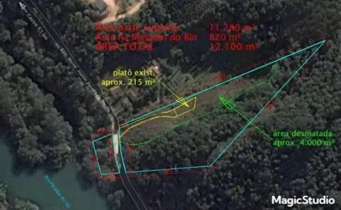 Lote/Terreno à venda, 12100m² no Fazenda Palao Alpes de Guararema, Guararema