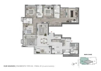 Apartamento com 4 Quartos à venda, 158m² no Savassi, Belo Horizonte
