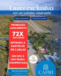Lote/Terreno à venda, 202m² no Capuã, Barra dos Coqueiros