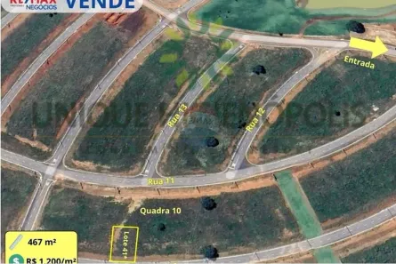 Lote/Terreno à venda, 467m² no Cidade Universitária, Rondonópolis