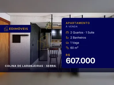 Apartamento com 2 Quartos à venda, 60m² no Colina de Laranjeiras, Serra
