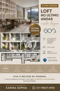 Apartamento com 2 Quartos à venda, 57m² no Ipanema, Rio de Janeiro