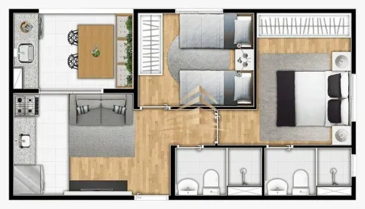 Apartamento com 2 Quartos à venda, 43m² no Vila das Bandeiras, Guarulhos