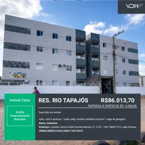 Apartamento com 2 Quartos à venda, 45m² no Gramame, João Pessoa
