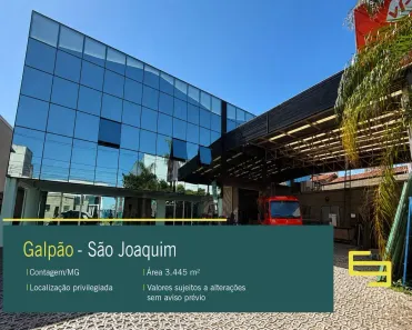 Galpão/Depósito/Armazém para alugar, 3188m² no São Joaquim, Contagem