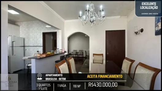 Apartamento com 3 Quartos à venda, 118m² no Brasiléia, Betim
