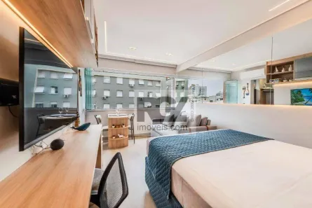 Apartamento com 1 Quarto para alugar, 22m² no Boqueirão, Santos