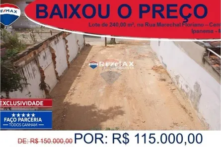 Lote/Terreno à venda, 240m² no Centro, Ipanema