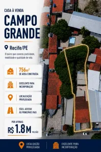 Casa com 6 Quartos à venda, 333m² no Campo Grande, Recife
