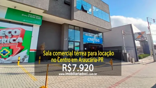 Sala Comercial para alugar, 145m² no Centro, Araucária