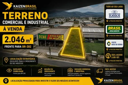 Lote/Terreno à venda, 2046m² no Aririú, Palhoça