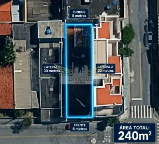 Lote/Terreno à venda, 100m² no Jardim Bom Pastor, Santo André