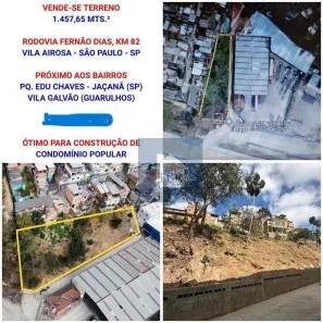 Lote/Terreno à venda, 1458m² no Parque Edu Chaves, São Paulo
