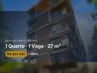 Apartamento com 1 Quarto à venda, 27m² no Praia do Canto, Vitória