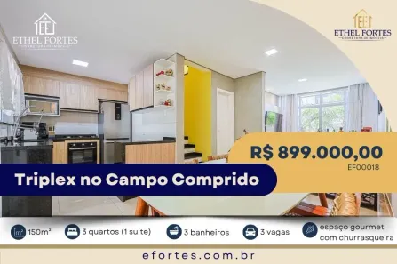 Casa de Condomínio com 3 Quartos à venda, 150m² no Cidade Industrial, Curitiba