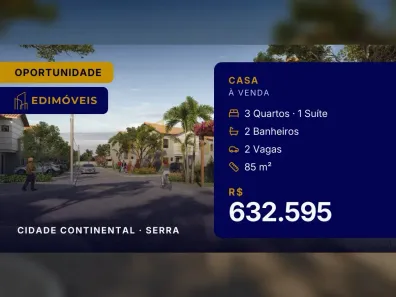 Casa com 3 Quartos à venda, 85m² no Cidade Continental, Serra