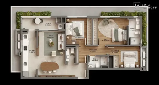 Apartamento com 3 Quartos à venda, 105m² no Campeche, Florianópolis