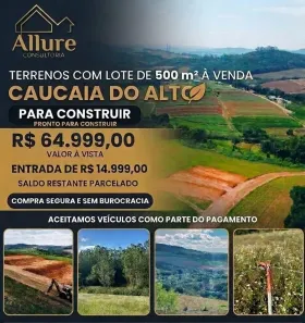 Lote/Terreno à venda, 500m² no Centro (Caucaia do Alto), Cotia