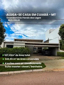 Casa de Condomínio com 4 Quartos para alugar, 343m² no Coophema, Cuiabá