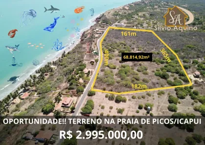 Lote/Terreno à venda, 68000m² no , Icapuí