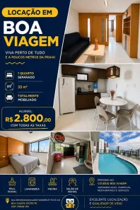 Apartamento com 1 Quarto para alugar, 33m² no Boa Viagem, Recife