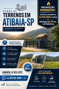 Lote/Terreno à venda, 500m² no Centro, Atibaia