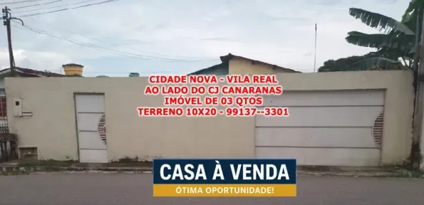 Casa com 3 Quartos à venda, 78m² no Cidade Nova, Manaus