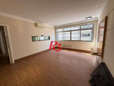 Apartamento com 3 Quartos para alugar, 124m² no Gonzaga, Santos
